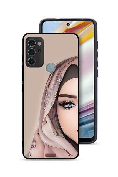 Tolwak غطاء حماية موتورولا موتو جي 60 إس بتصميم فتاة نصف وجه