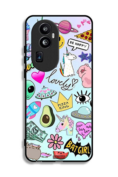 Tolwak غطاء حماية لهاتف Oppo Reno10 Pro Plus بملصقات جميلة