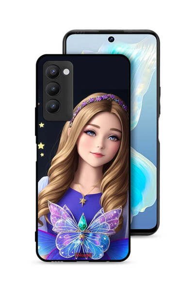 Tolwak غطاء حماية لهاتف تكنو كامون 18 - فتاة فراشة لطيفة