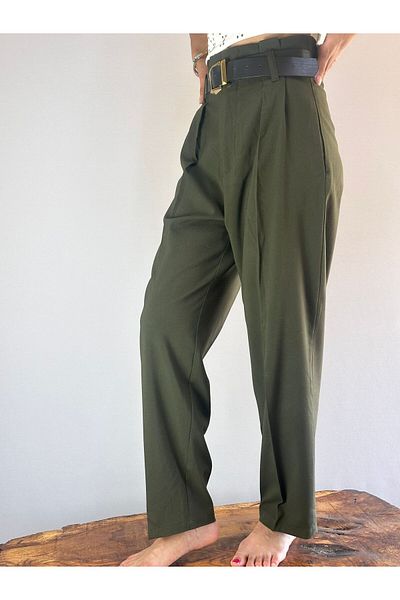 Gönülden Tasarım Green Plazzo Women's Pants Size m