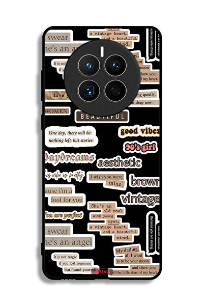 Tolwak غطاء حماية لهاتف هواوي ميت 50 إي بملصقات اقتباسات جميلة