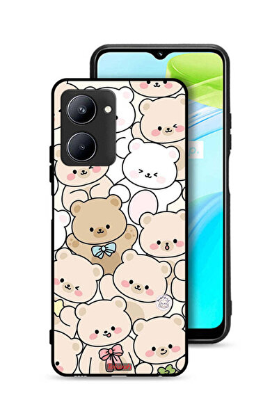 Tolwak غطاء حماية Realme C33 بنقشة الدببة