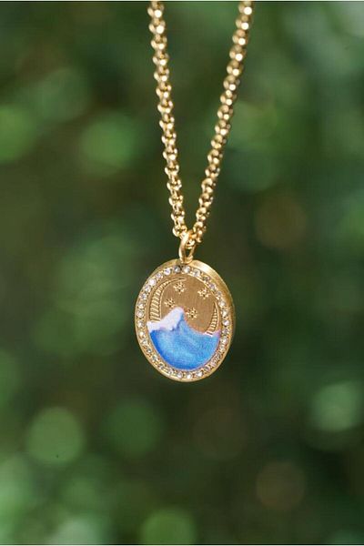 AŞIK ACCESSORIES Stainless Steel Sea Themed Locket Necklace