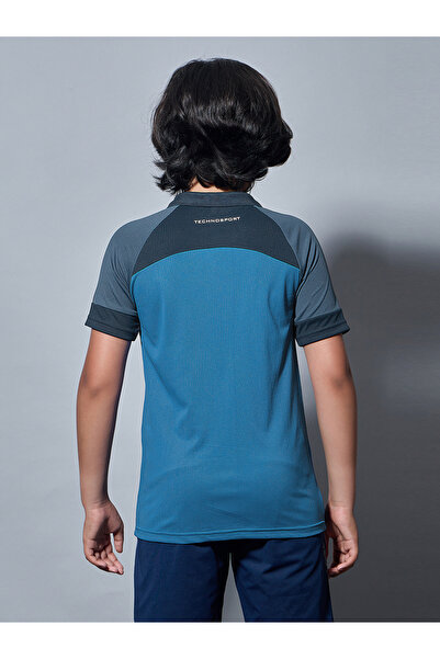 Technosport By Styli Color Block Short Sleeve Polo T-Shirt