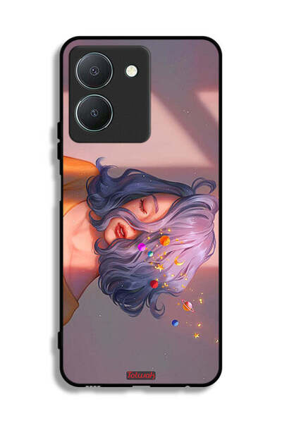 Tolwak Vivo Y36 5G Protective Case Cover Girl And Space Art