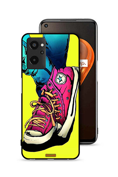 Tolwak Realme 9i 4G Protective Case Cover Canva Shoes Art