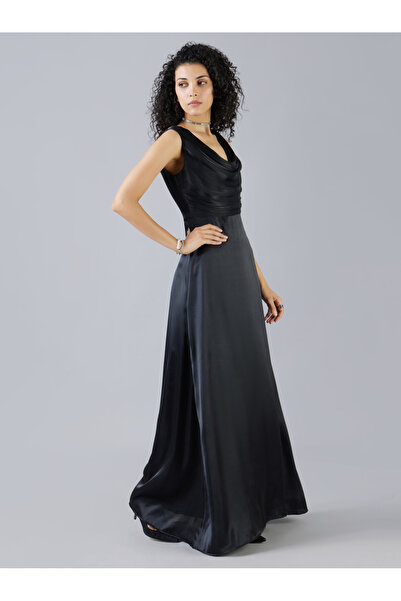 Mish By Styli Sleeveless Cowl Neck A-Line Maxi Dress