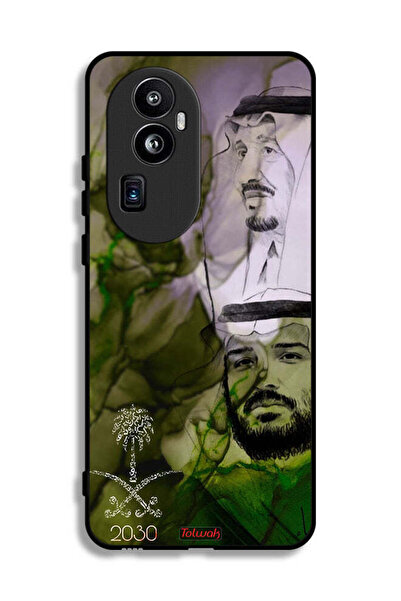 Tolwak غطاء حماية Oppo Reno10 Pro Plus ملصق فني للملك سلمان وولي العهد محمد