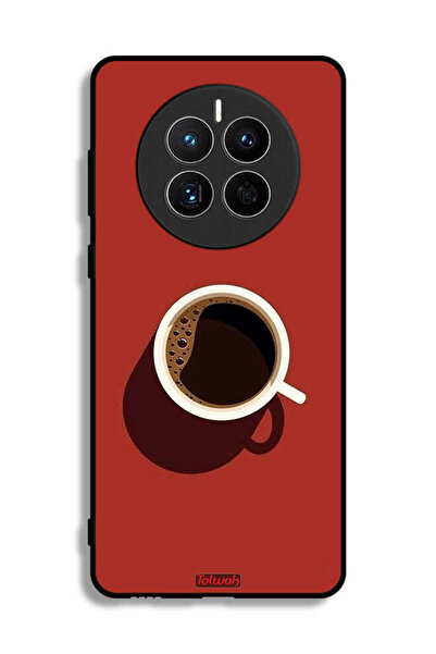 Tolwak Huawei Mate 50E Protective Case Cover Coffee Cup Art