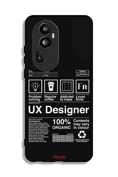 Tolwak غطاء حماية لهاتف Oppo Reno10 Pro Plus - ملصق مصمم لتجربة المستخدم