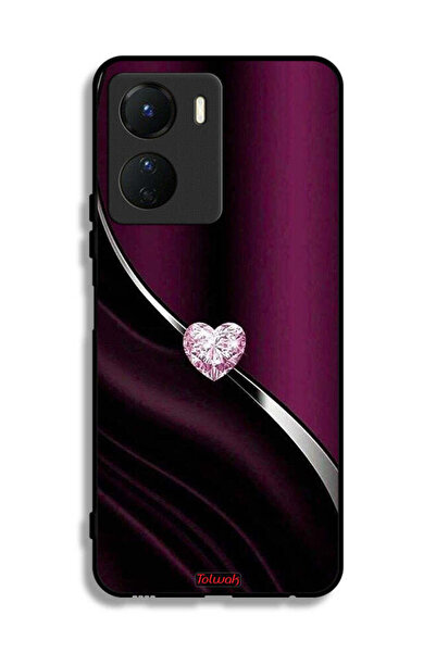 Tolwak غطاء حماية لهاتف Vivo Y16 على شكل قلب ماسي