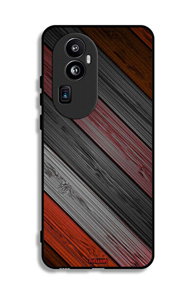 Tolwak غطاء حماية لهاتف Oppo Reno10 Pro Plus بنمط خشبي ملون