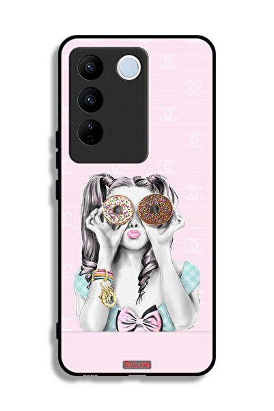 Tolwak غطاء حماية لهاتف Vivo V27e يحمل قطعتين من الدونات