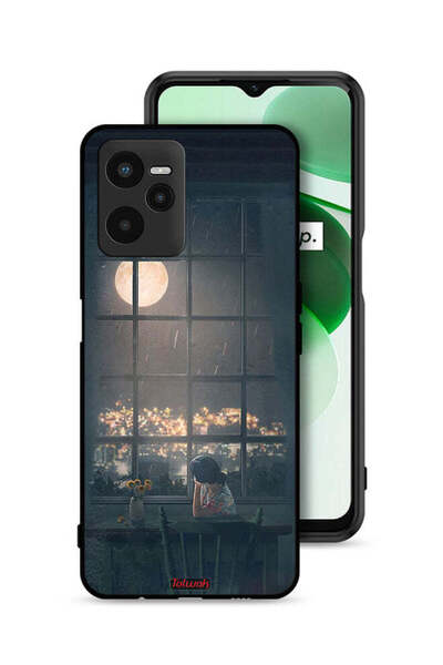 Tolwak Realme C35 Protective Case Cover Looking At Moon Art