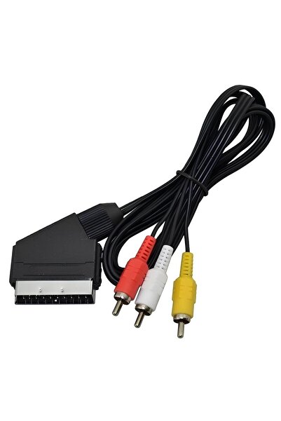 SpeedUF SCART to RCA Kablo 🎮 3’lü AV Görüntü & Ses Aktarım Kablosu