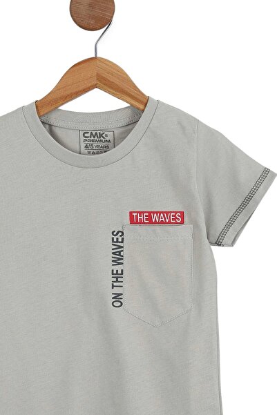 Egelite Tight Mold! Erke Children 4-11 Years Pocket Summer Detail Shorts Bottom Top Set