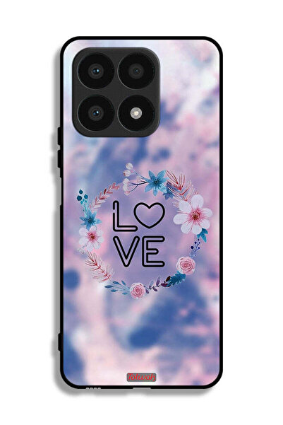 Tolwak غطاء حماية لهاتف Honor X8a - خاتم بتصميم زهور الحب