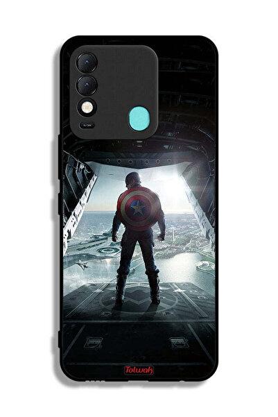 Tolwak Tecno Spark 8 Protective Case Cover Portrait Display Captain America