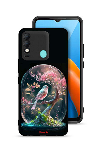 Tolwak غطاء حماية لهاتف تكنو سبارك 8 بتصميم طائر في جرة