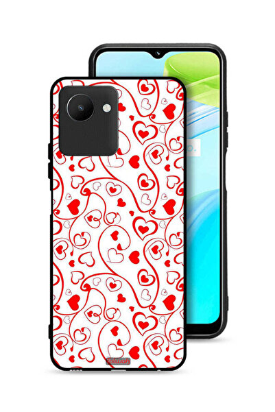 Tolwak غطاء حماية لهاتف Realme C30s بنقشة قلوب