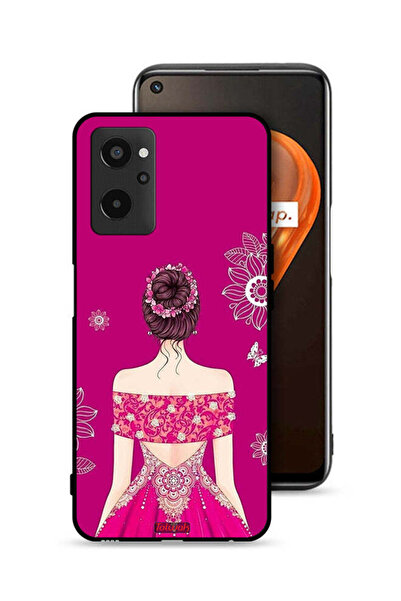 Tolwak Realme 9i 4G Protective Case Cover Girl And Flowers Art