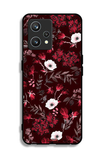 Tolwak غطاء حماية لهاتف Realme 9 Pro Plus بنقشة زهور صغيرة وأوراق استوائية