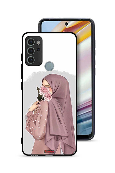 Tolwak غطاء حماية موتورولا موتو جي 60 إس بتصميم فتاة تحمل وردة