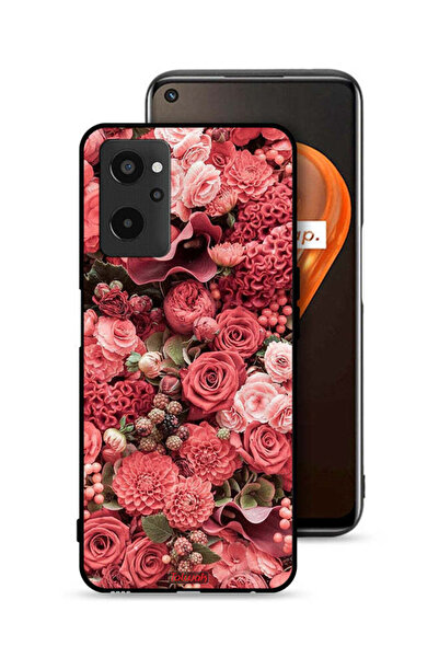 Tolwak Realme 9i 4G Protective Case Cover Peach Roses