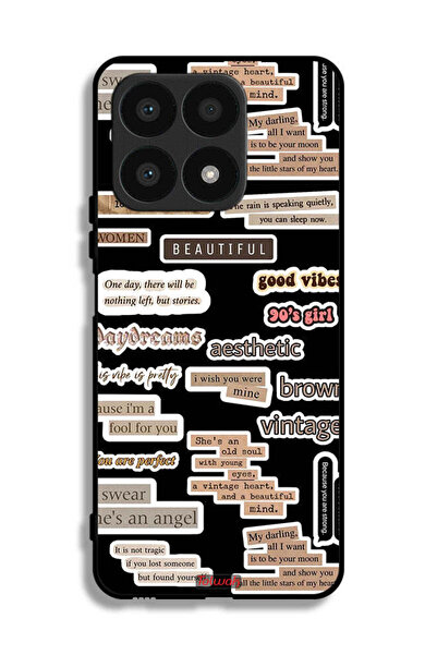 Tolwak غطاء حماية لهاتف Honor X8a بملصقات اقتباسات جميلة