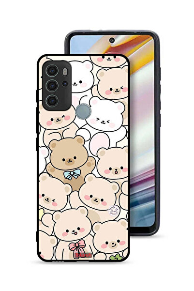 Tolwak غطاء حماية لهاتف موتورولا موتو جي 60 إس بنقشة دببة