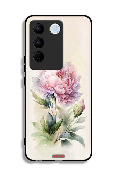 Tolwak Vivo S16 Protective Case Cover Watercolor Rose Paint Art