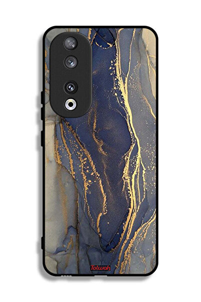 Tolwak غطاء حماية لهاتف Honor 90 بنمط رخامي لامع