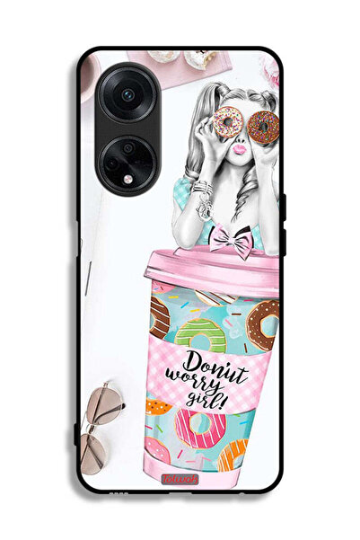 Tolwak غطاء حماية لهاتف Oppo F23 5G - فتاة دونات ووري