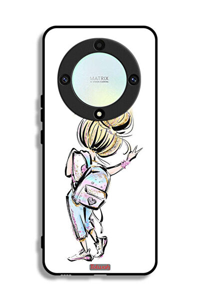 Tolwak Honor X9a Protective Case Cover Back To School Girl Art