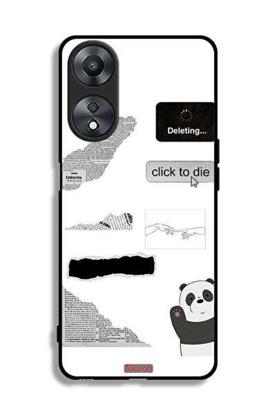 Tolwak غطاء حماية لهاتف Oppo A58 5G، ملصق باندا