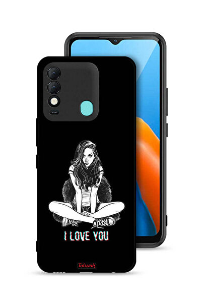 Tolwak غطاء حماية لهاتف تكنو سبارك 8 برسومات "أحبك"