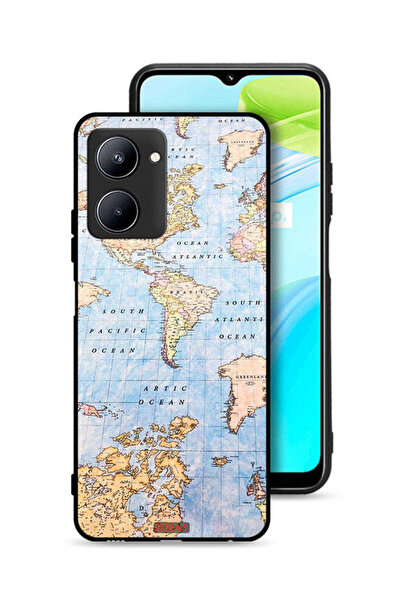 Tolwak Realme C33 Protective Case Cover World Map
