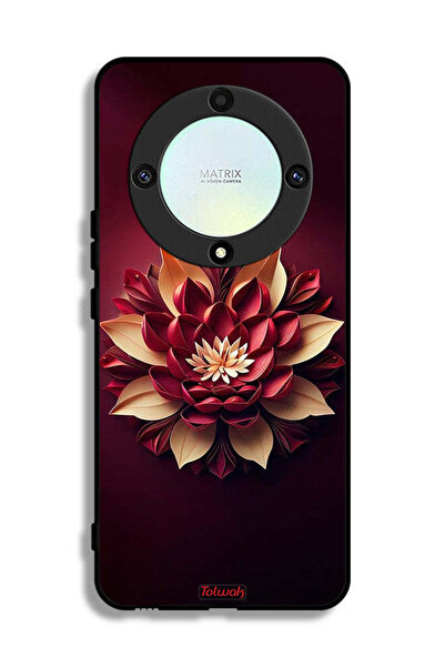 Tolwak غطاء حماية لهاتف Honor X9a بتصميم زهور تجريدية