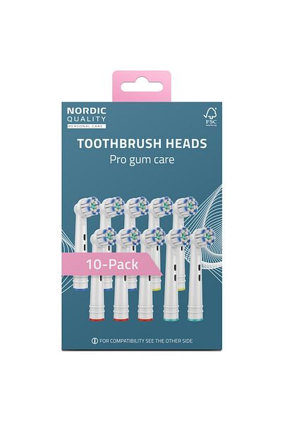 Nordic Quality Rezerve periuta de dinti electrica Nordic Quality pentru Oral-B, Gum Care, 10 buc