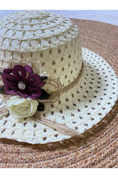 Cherrys Bebek Floral Straw Hat