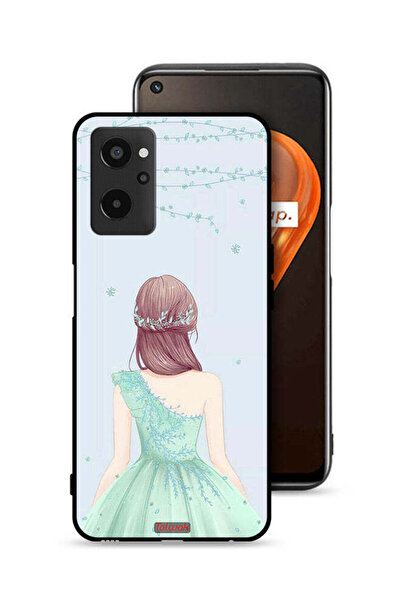 Tolwak Realme 9i 4G Protective Case Cover Cute Girl In Floral Dress