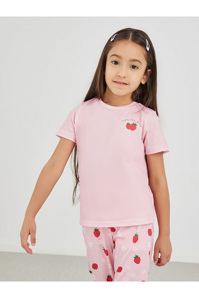 Styli Graphic Print Short Sleeve T-Shirt and Pyjama Set