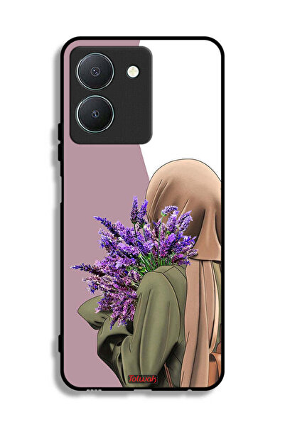 Tolwak Vivo Y36 5G Protective Case Cover Holding Flower