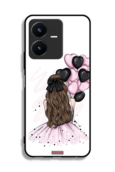 Tolwak غطاء حماية لهاتف Vivo Y22s يحمل صورة فتاة تحمل بالونات