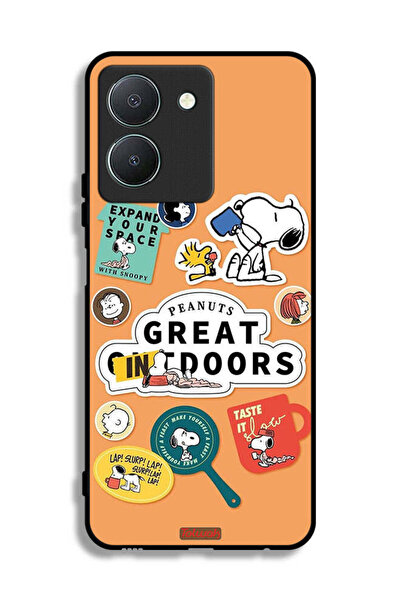 Tolwak غطاء حماية لهاتف Vivo Y36 5G بملصقات الفول السوداني