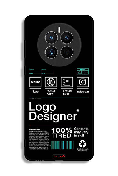 Tolwak Huawei Mate 50E Protective Case Cover Logo Designer Sticker