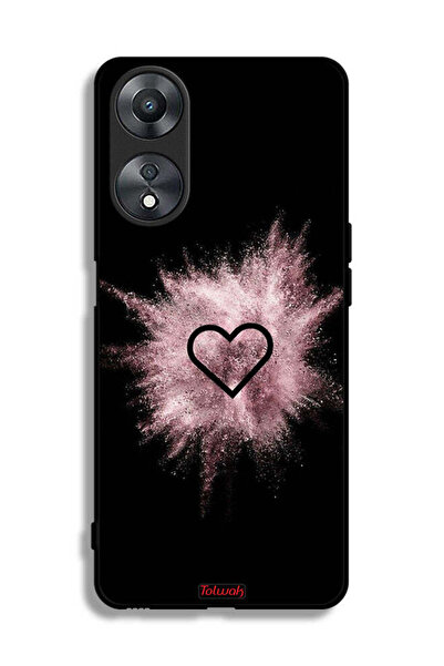 Tolwak غطاء حماية لهاتف Oppo A58 5G بتصميم قلب لامع