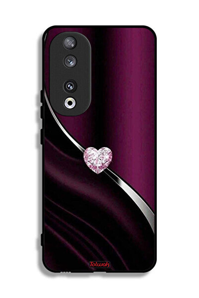 Tolwak غطاء حماية لهاتف Honor 90 بتصميم قلب ماسي