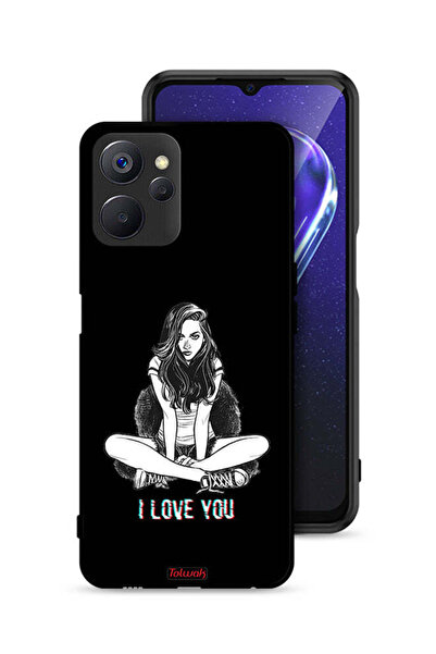 Tolwak غطاء حماية لهاتف Realme 9i 5G برسومات "أحبك"