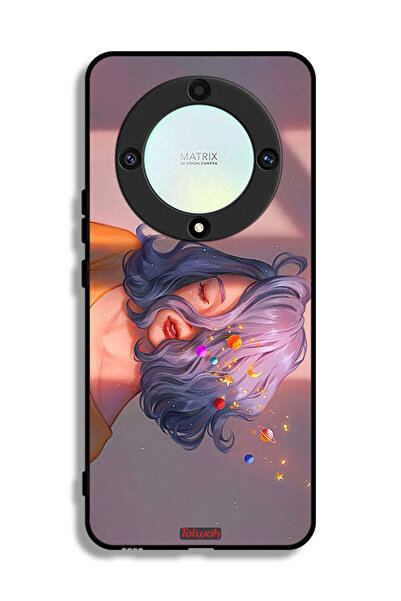 Tolwak غطاء حماية لهاتف Honor X9a - فتاة وفن الفضاء